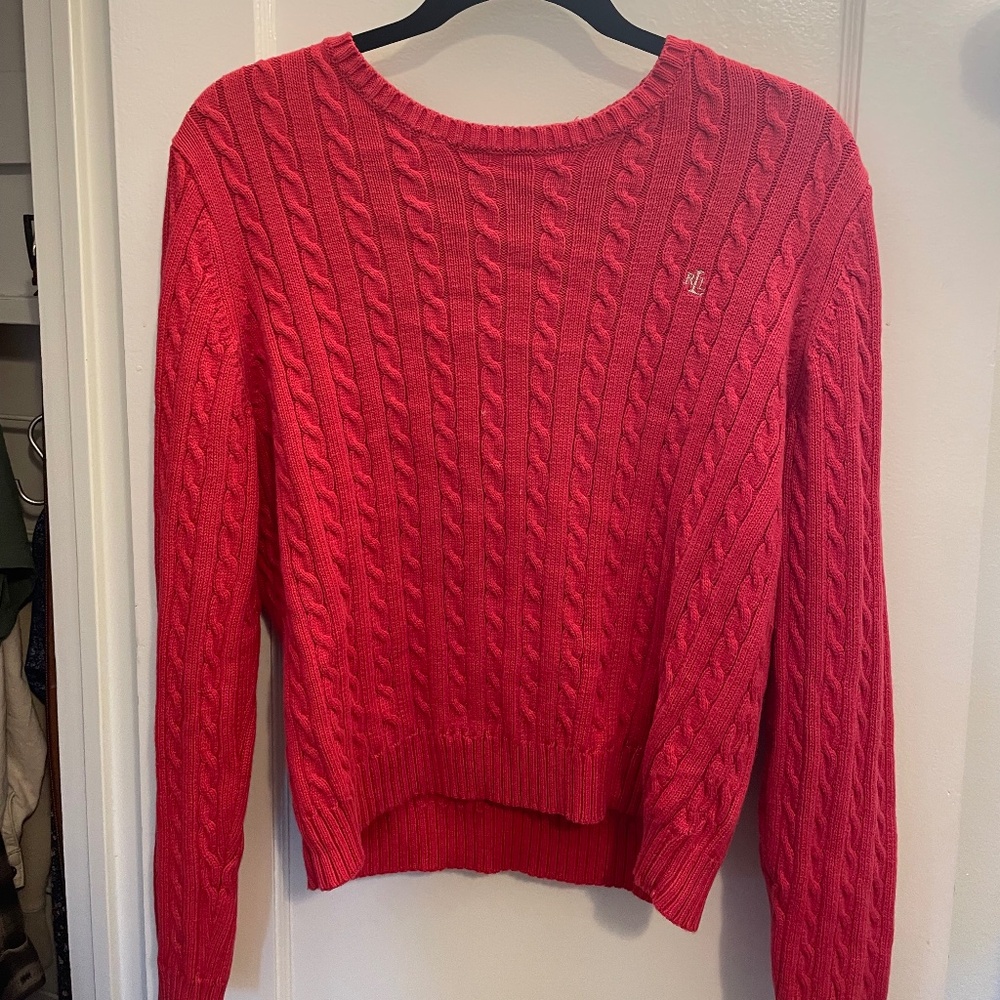 Ralph Lauren Women's Sweater - Red/Orange - M